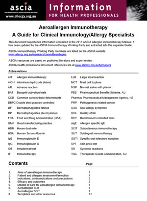 Aeroallergen Immunotherapy A Guide for Clinical Immunology/Allergy Specialists 