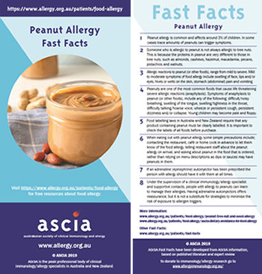 Fast Facts Peanut allergy