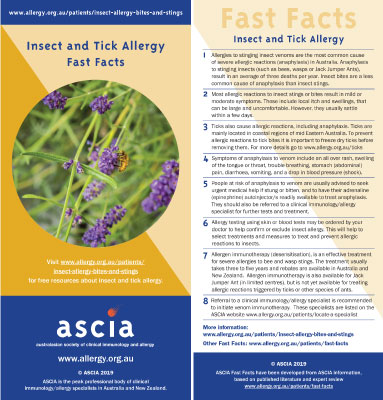 Insect and Tick Allergy