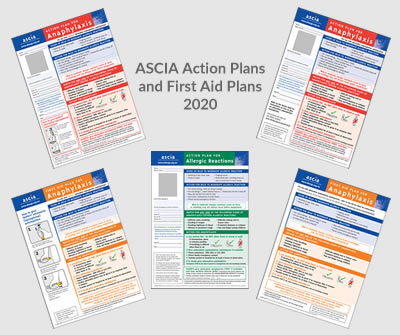 ASCIA Action Plans for Anaphylaxis (RED) and ASCIA Action Plan for Allergic Reactions (GREEN) 