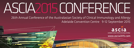 26th Annual Conference of ASCIA, 9th - 12th September 2015 Adelaide Convention Centre